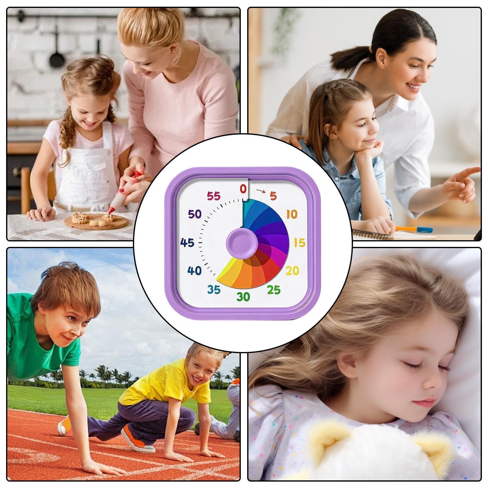 Timer visivo portatile per conto alla rovescia per la gestione del tempo, timer silenzioso per casa, aula, cucina, ufficio