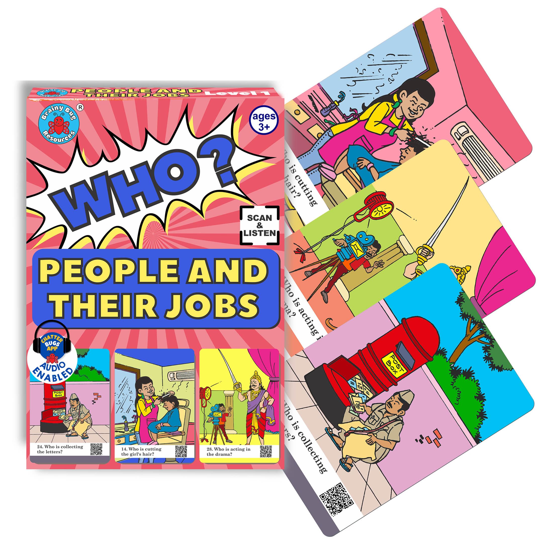Brainy Bug Resources all ages Language_Skills Educational Flash Cards and Resources for Teaching Language (People and Their Jobs)for kids,adults,teens-image-23