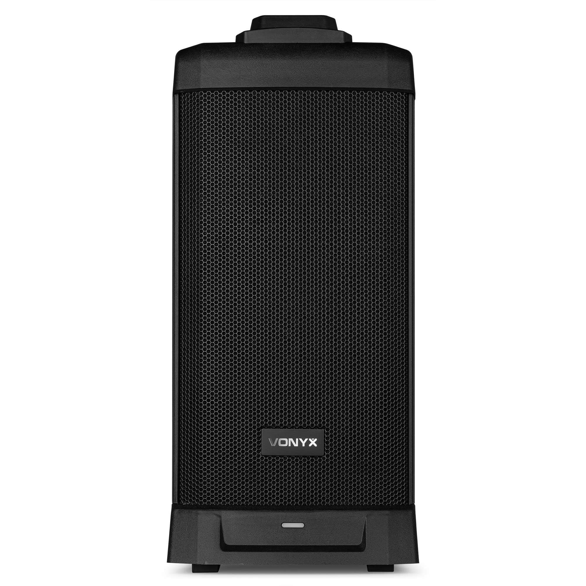 VONYX Pack Système Sono Colonne Active VX820-800 Watts, Bluetooth, DSP, 4 Canaux, Subwoofer 8", 6X Tweeters 2.5", Entrées Combo, Stéréo TWS, Une Sono Idéal pour la Maison et Les Petits DJs