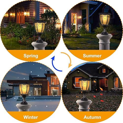 Miniatura 2 de Kendal Lámpara de luz LED accionada solar al aire libre grande (negro-8405)