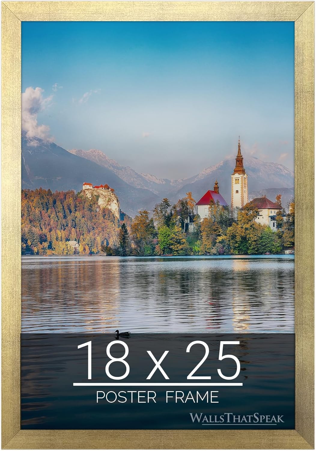 wallsthatspeak 18x25 Gold Picture Frame for Puzzles Posters Photos or Artwork