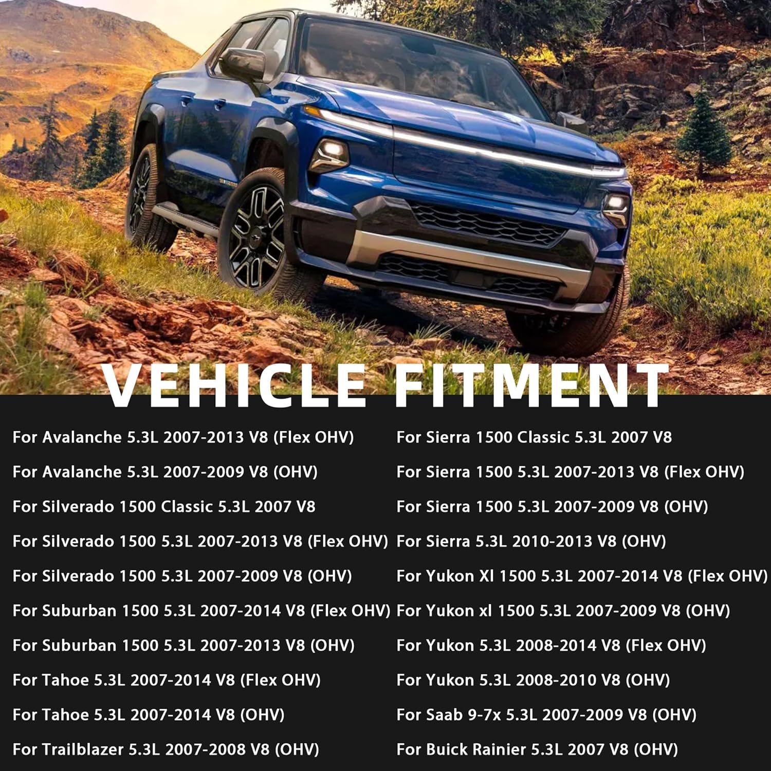 5.3L Non-AFM DOD Disable Kit with Camshaft Lifters Head Gasket Set & MLS Head Gasket Bolt Set Fit For Buick Chevy Silverado Tahoe Suburban Avalanche GMC Sierra Yukon Envoy 5.3L 2007-2013 Gen 4 Engines