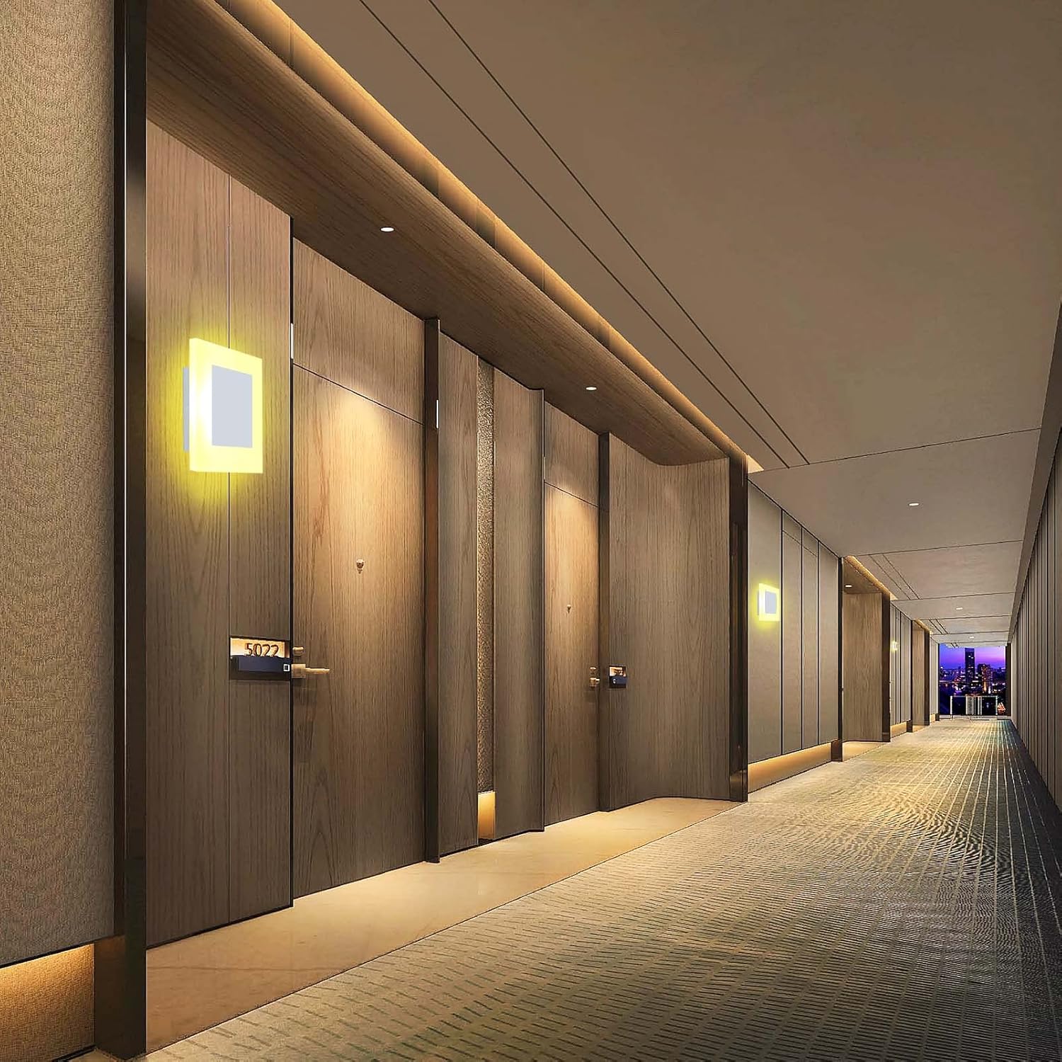 Kawell Modern 10W LED Wall Sconces Indoor LED Wall Light Square Acrylic LED Wall Lamp Minimalists LED Wall Light Sconce for Bedroom Living Room Stairwell Hallway Lounge, Warm White