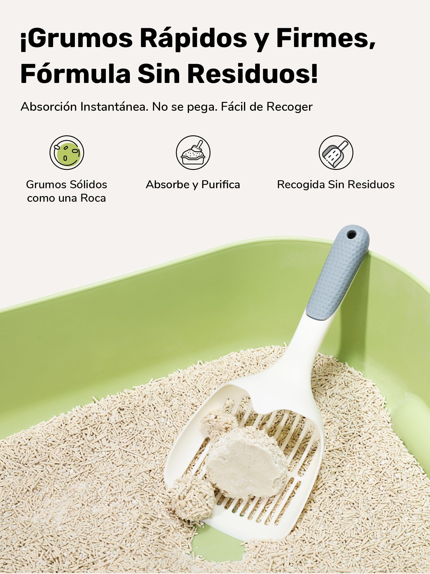 FUKUMARU Tofu Arena para Gatos con Cassava 10.8KG. Ultra aglutinante Antiadherente, sin Polvo, Fragancia Natural de Gardenia, Control de olores, se Puede desechar en el Inodoro, residuos mínimos.