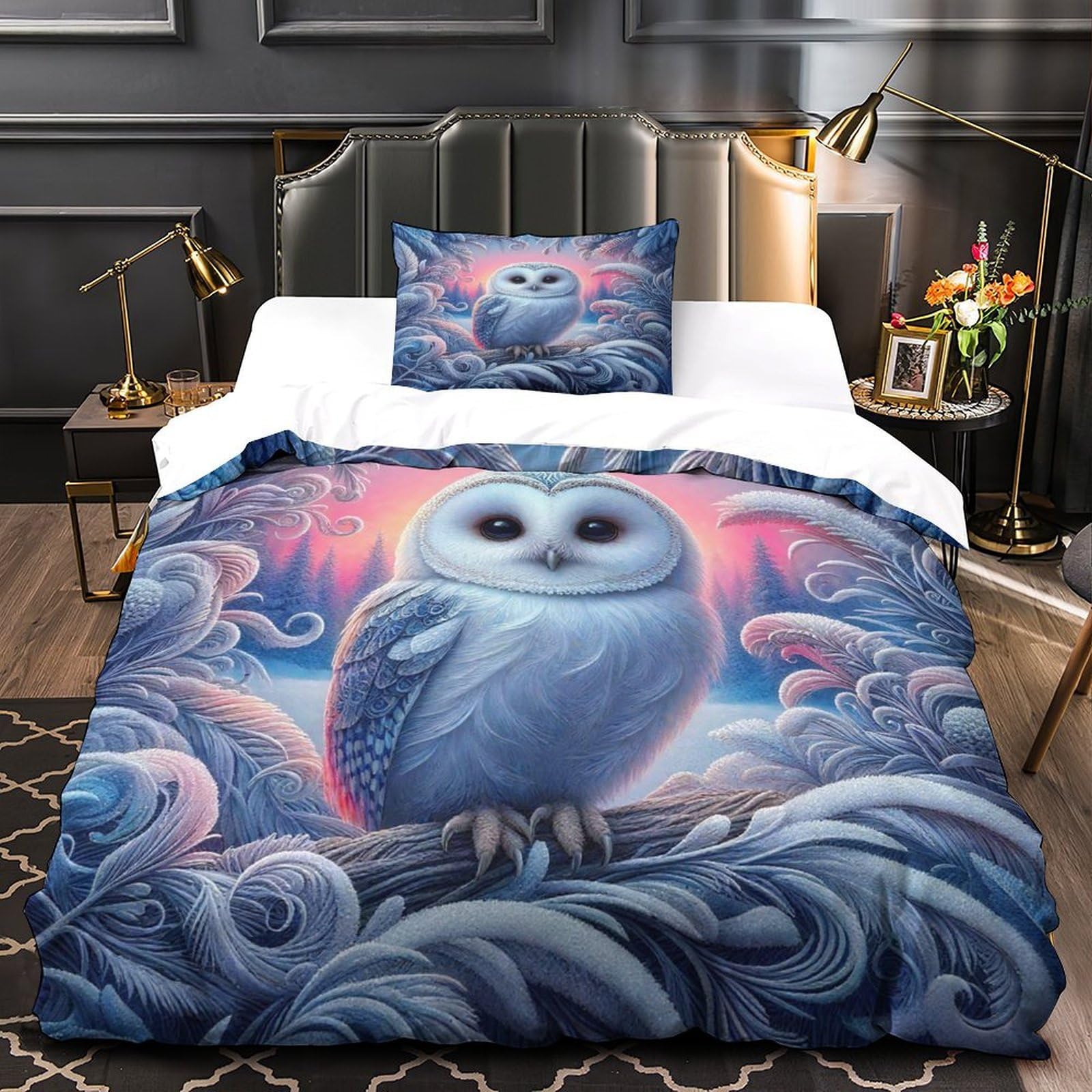 Fermeture éclair cachée sur cette housse de couette imprimée en 3D mignon format single