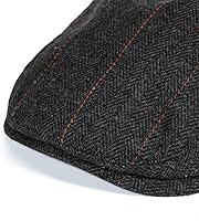 Vista 8 de FALETO Sombrero plano de Ivy Gatsby Newsboy para hombre, invierno, primavera, otoño, conducción, taxista, gorra de caza