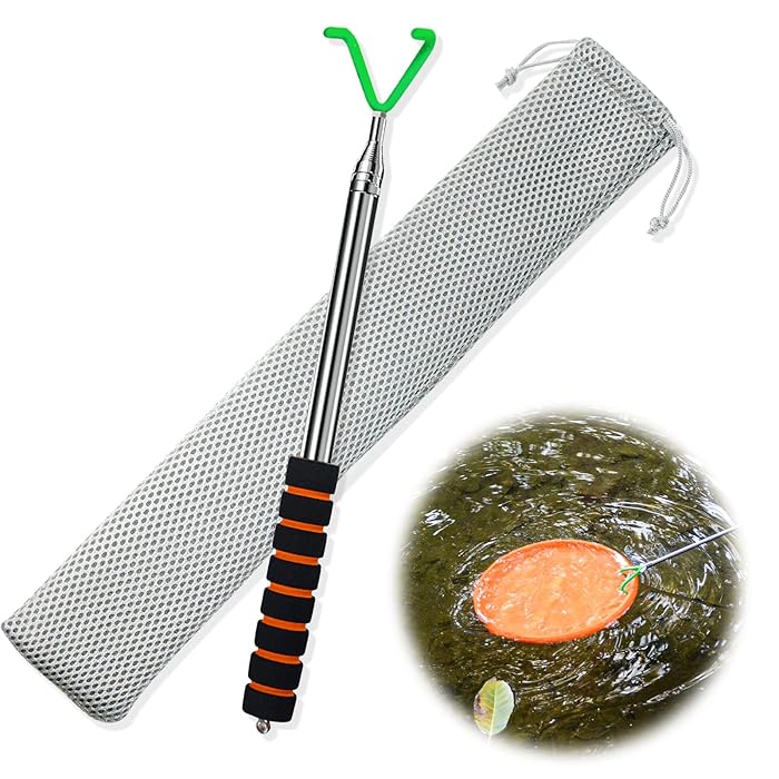 Buy Kozzcuzz Disc Golf Retriever Telescoping Pole with Hook, Extra Long