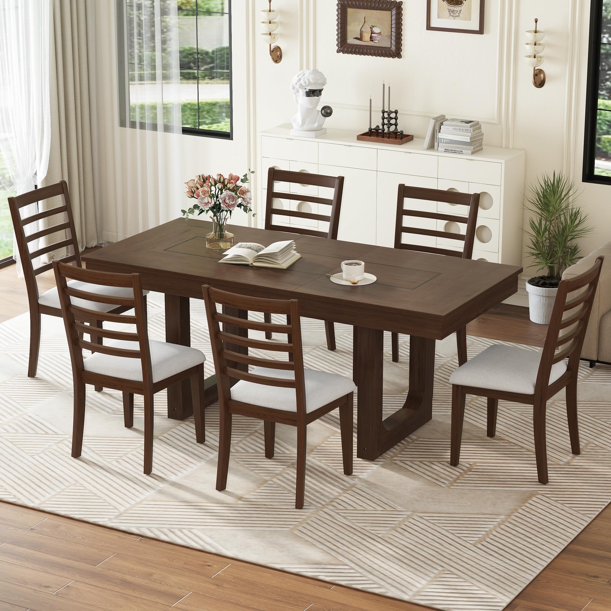 Rustic Kitchen Table Set With Leaf Juegos De Comedor Sillas Y Mesa