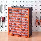 VEVOR Casier de Rangement à 60 Tiroirs, Organisateur Multi-Tiroirs en Plastique, Modèle Mural et Empilable pour Garage, Atelier, Établi, Quincaillerie, Vis, Perles, Petites Pièces et Loisirs Créatifs - 8