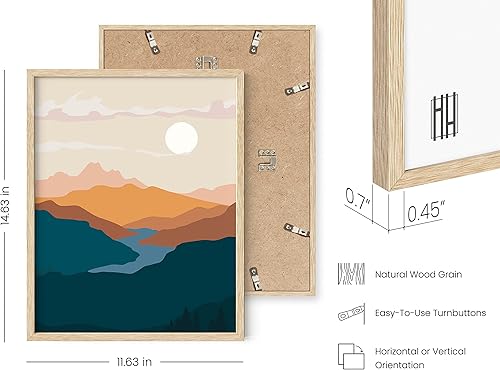 Miniatura 3 de HAUS AND HUES Impresiones artísticas de pared de la naturaleza, juego de 4 decoraciones de paisaje de montaña, arte moderno de mediados de siglo,