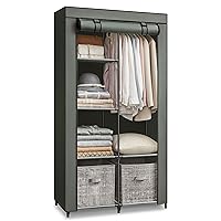 SONGMICS Guardaroba in Tessuto, Armadio Pieghevole