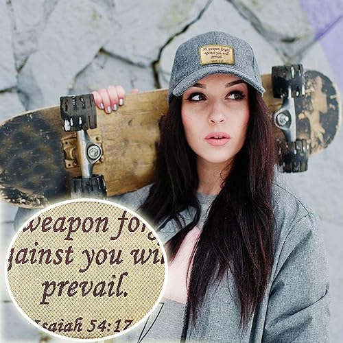 Miniatura 6 de Parche táctico con versículo bíblico de Jesús de Isaías 54:17 de 2 x 3.5 pulgadas, sin arma forjada contra ti, prevalecerá el emblema bordado para