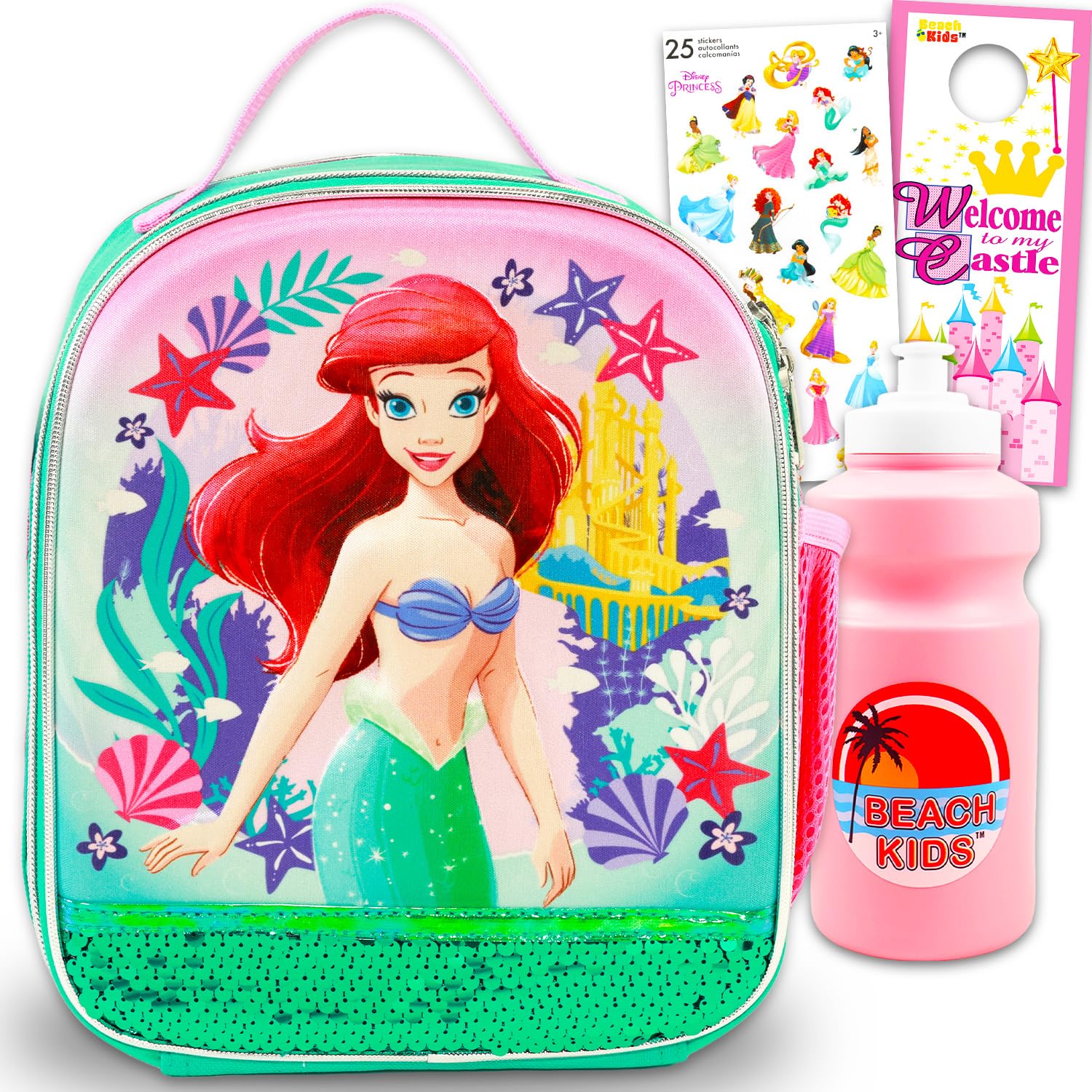 Sac à déjeuner Ariel Disney pour le pique-nique et la cantine des filles