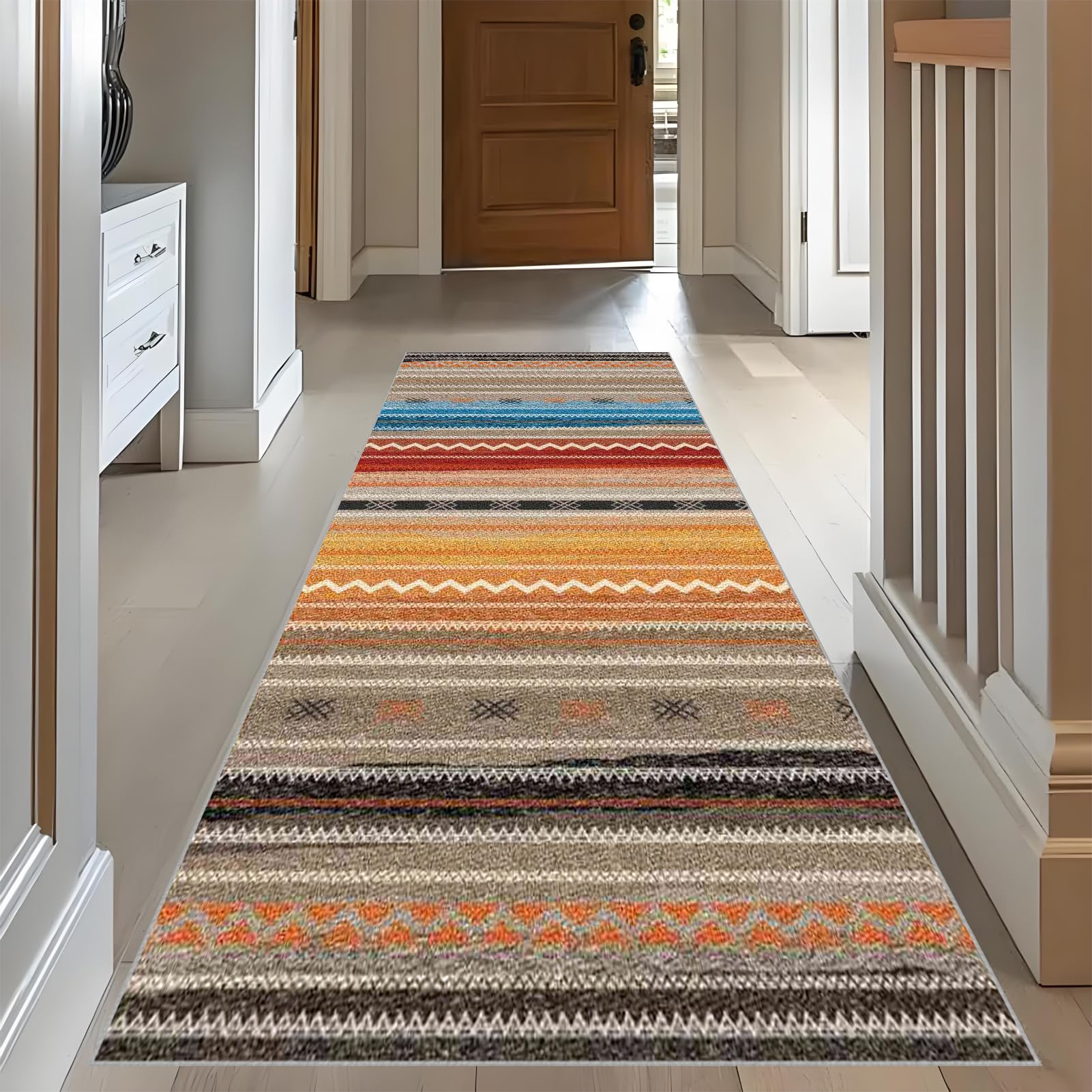 Rxuesug J019 Carpet Runner For Hallways Non Slip Carpet Runners 40 X 200 Cm Long Runner Rug For Hallway Vintage Machine Washable Kitchen Runners Narrow Hall Runner Rug Absorbent Door Runner Mats Laundry