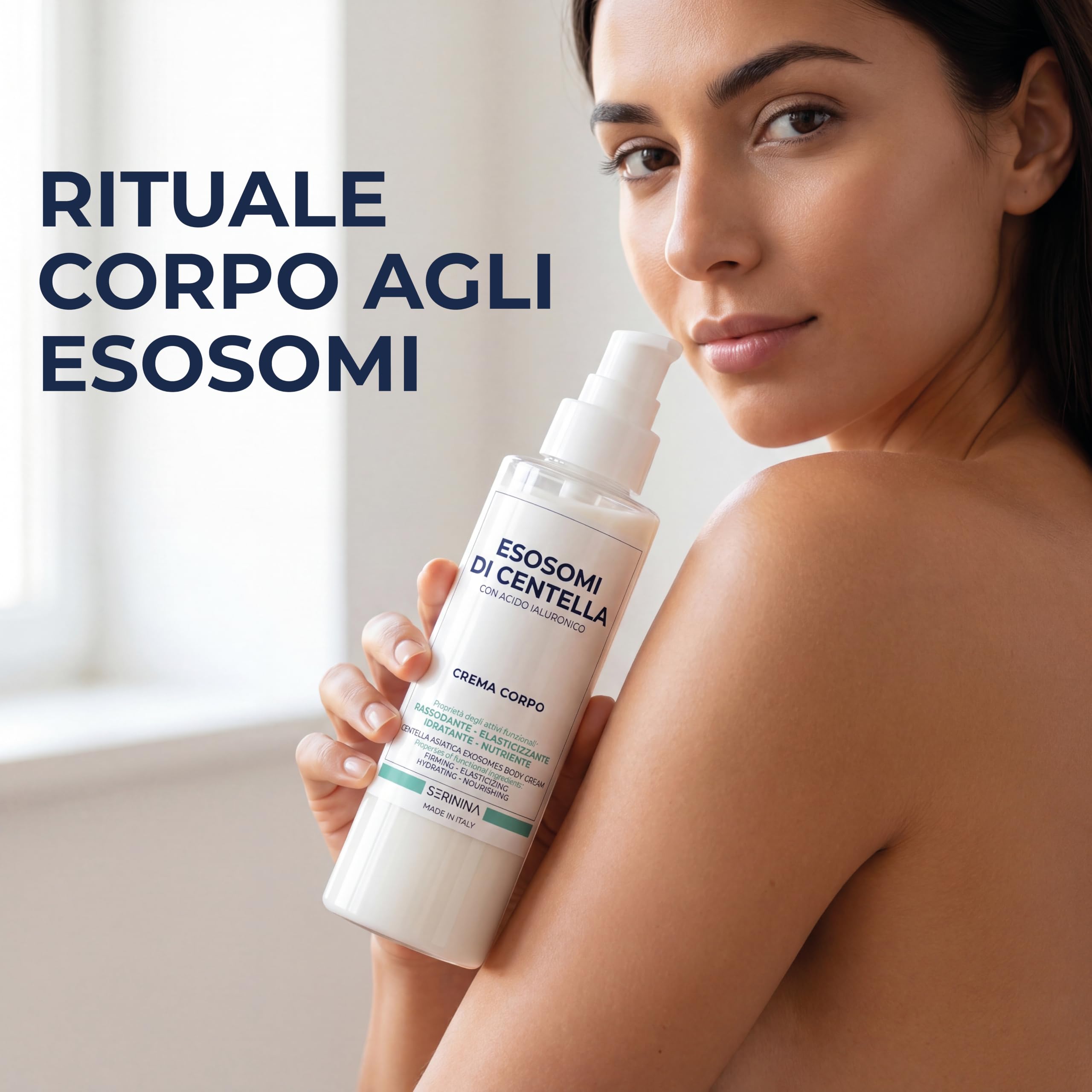 SERININA Set Siero Viso + Crema Corpo Esosomi Centella Asiatica Acido Ialuronico