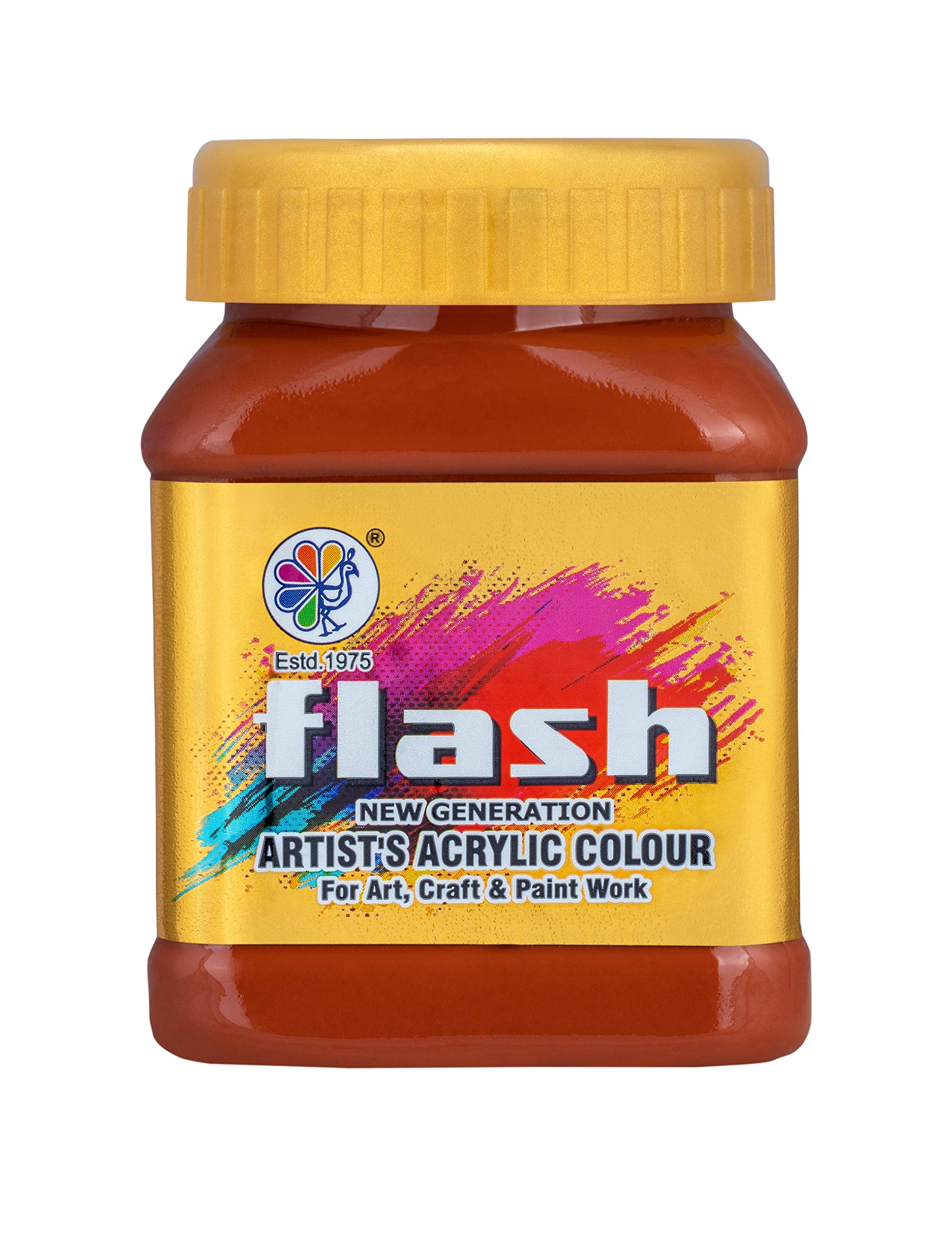 Flash Acrylic Colour (Burnt Sienna, 200 ml)-image-40