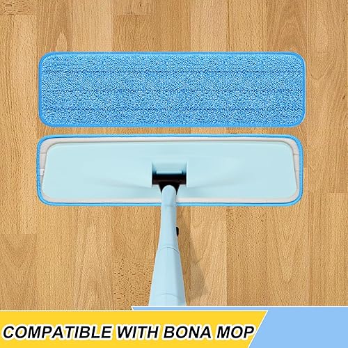 Miniatura 2 de Almohadillas reutilizables de 18 pulgadas, cabezales de repuesto de trapeador de microfibra para mopas húmedas y secas, compatibles con el sistema