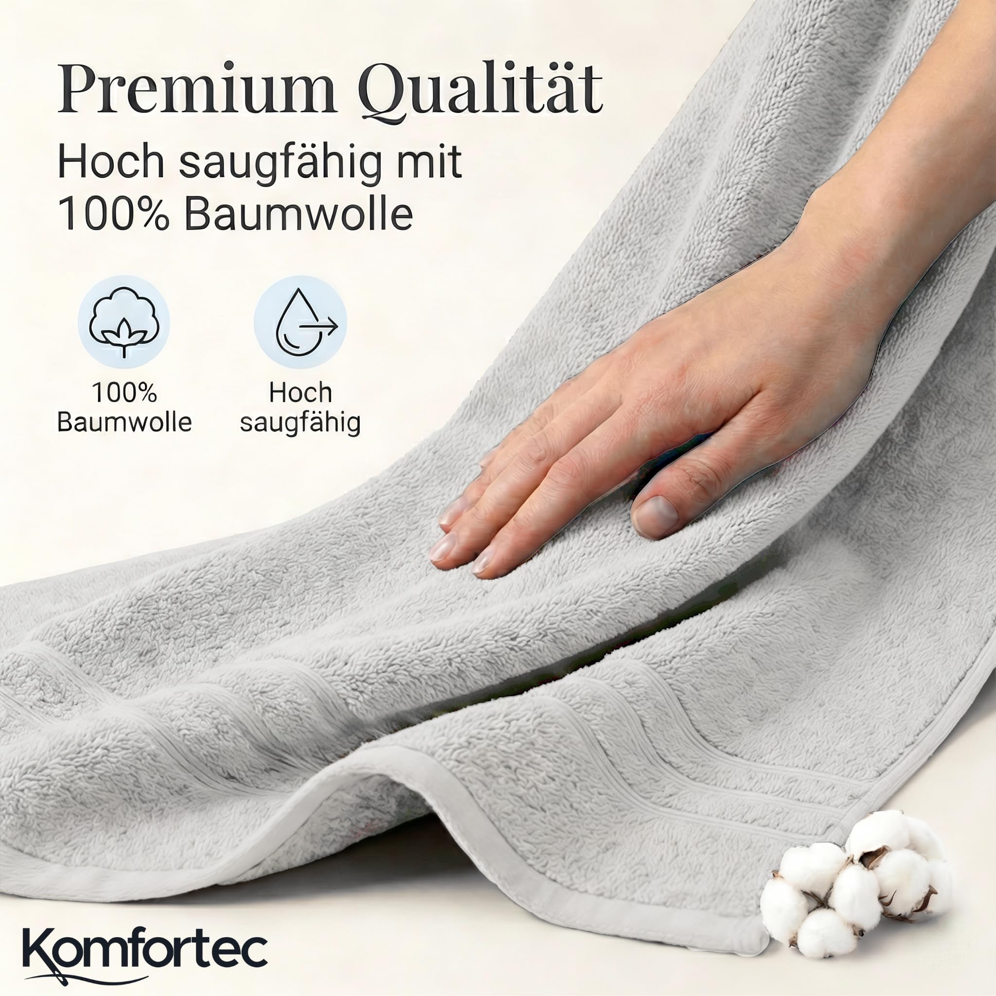 Komfortec 2er Saunahandtuch Set XXL 80x200 cm – Bild 4