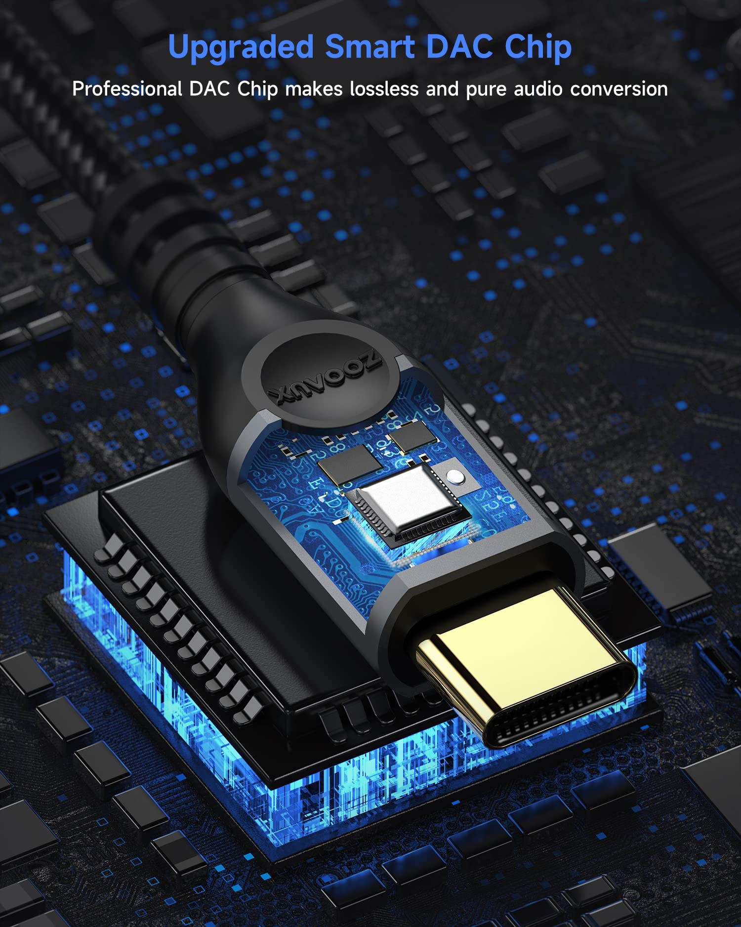 ZOOAUX Cavo da USB C a 3,5mm Jack 1,2m, Cavo Adattatore da Porta USB C a Connettore Jack da 3,5mm, Cavo USB C a 3,5mm Audio Aux Cavo Cuffia per Samsung Galaxy S23 S22 S21 S20,iPhone 16 15,Pixel