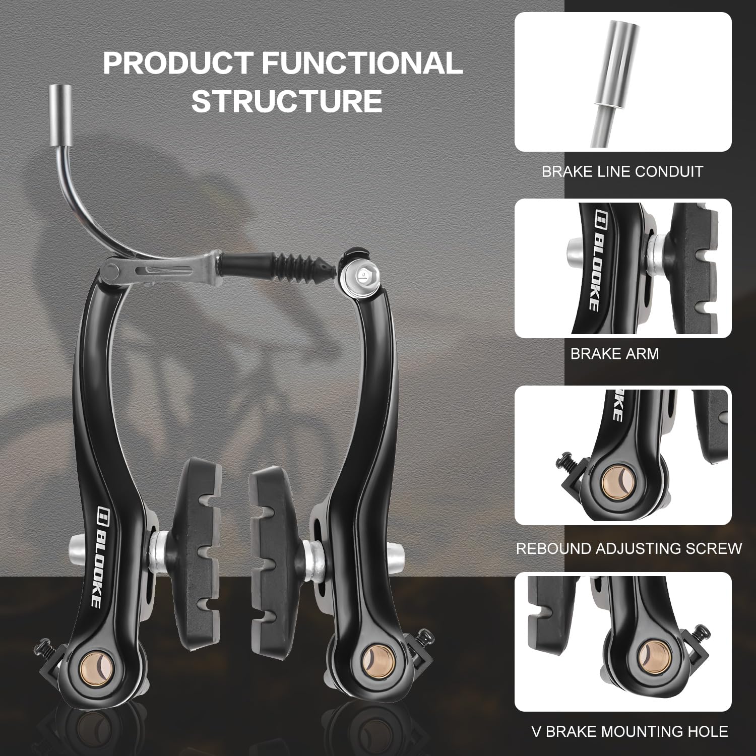 Fahrrad Bremse Set V-Brake Universal - Komplettset Mit Bremshebeln & Kabeln Für MTB Und Rennräder