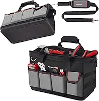 IRONLAND 16.5 Inch Heavy Duty Waterproof Tool Bag Organizer - Sturdy Bottom, 13 Pockets for Mechanics, Electricians, Handymen & HVAC Pros