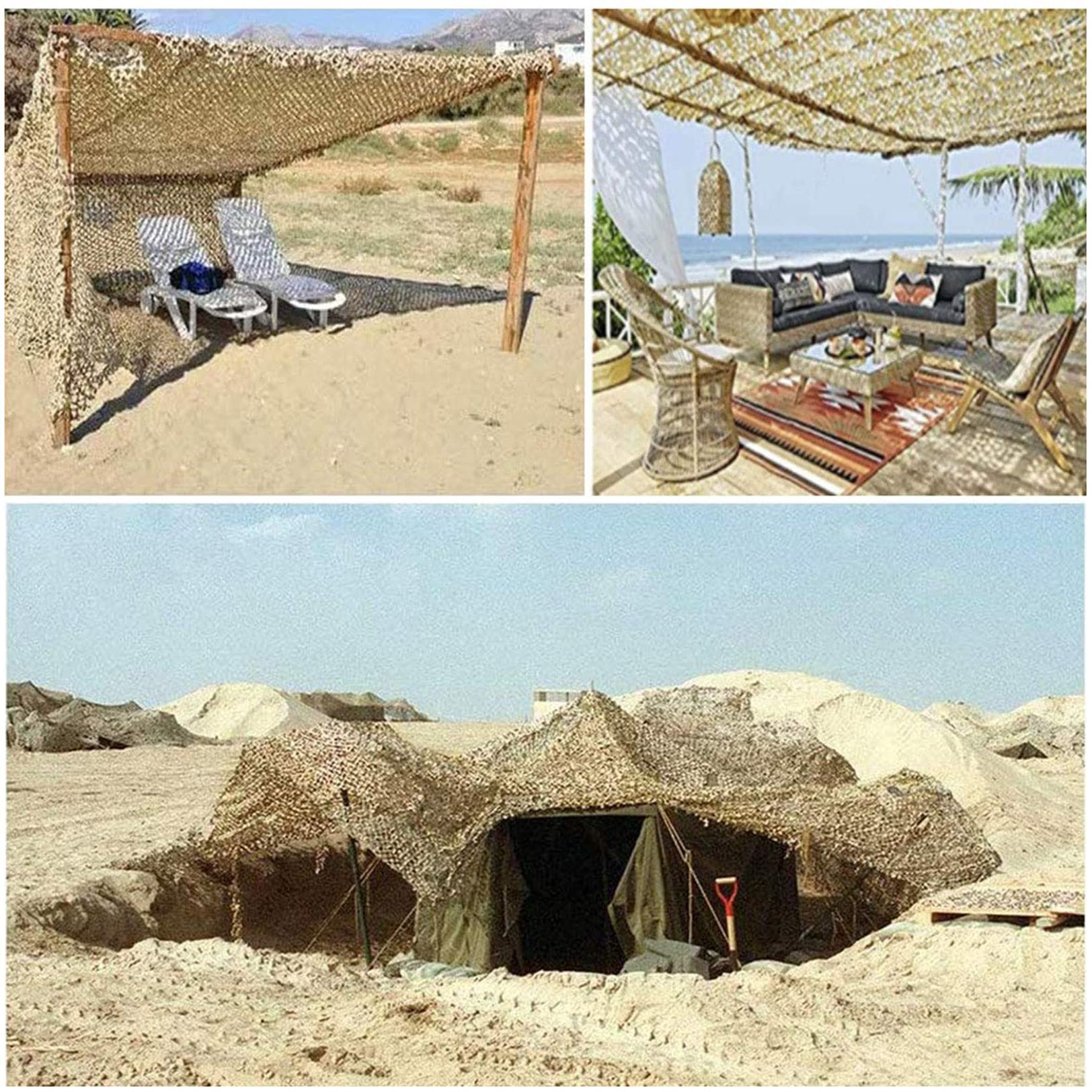 Rete Mimetica, Rete Beige 2x3M 2x4M 3x3M 2x6M 3x4M 3x5M 2x8M 4x4M 3x6M 4x5M 4x6M