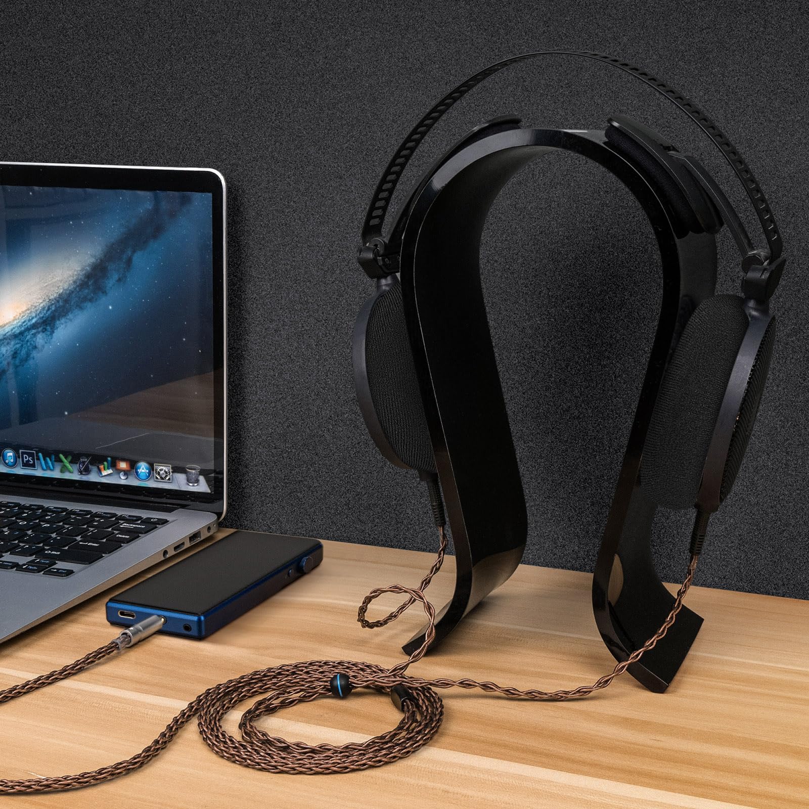 Geekria Apollo Copper ulepszony kabel audio, kompatybilny z słuchawkami ATH-R70X, 3,5 mm na podwójne 2,5 mm HiFi, kabel stereo do zestawu słuchawkowego, 1,5 m