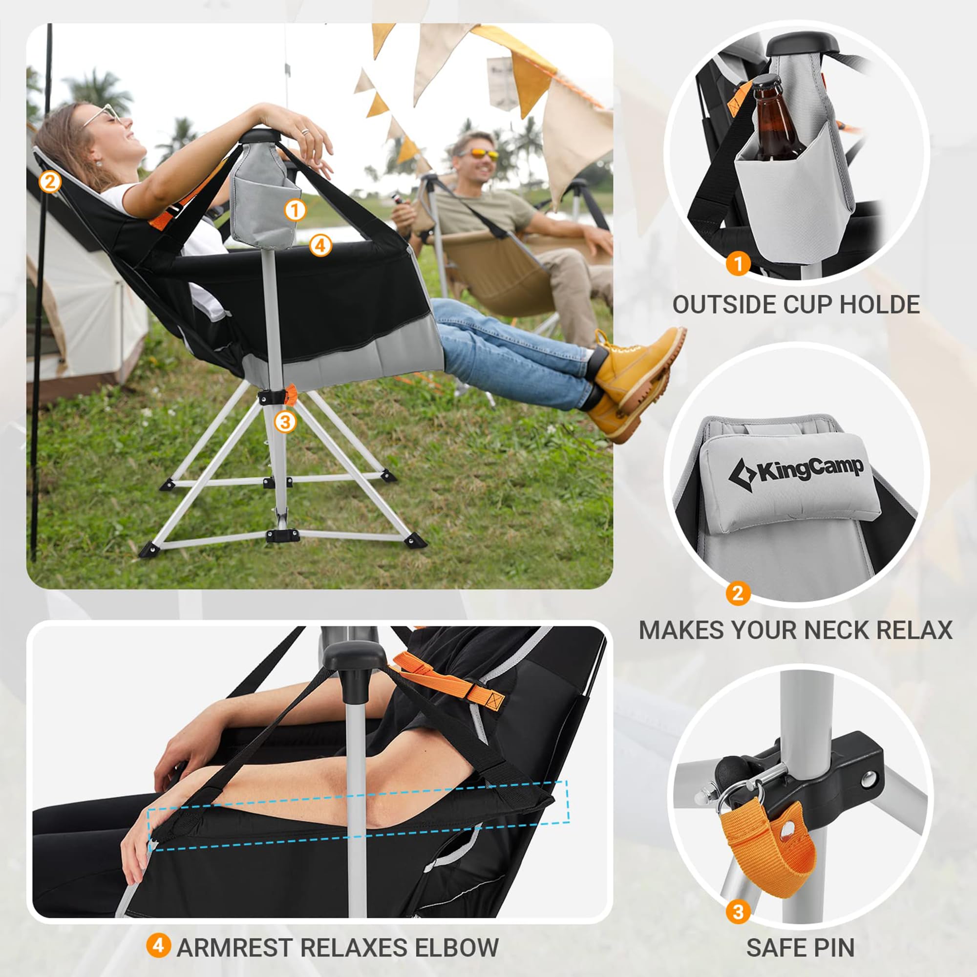 Aazon.co: Oversized Caping Chair For Adults – Heavy Duty Folding