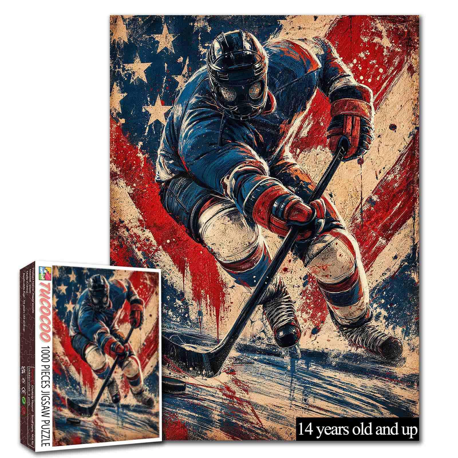 Hockey Pucks 1000 piece Puzzle for Adults DIY Handwork