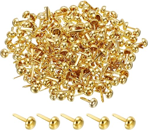 PATIKIL Mini sujetadores de papel de 0.315 x 0.630in, paquete de 200 sujetadores redondos para manualidades, tarjetas decorativas de álbumes de