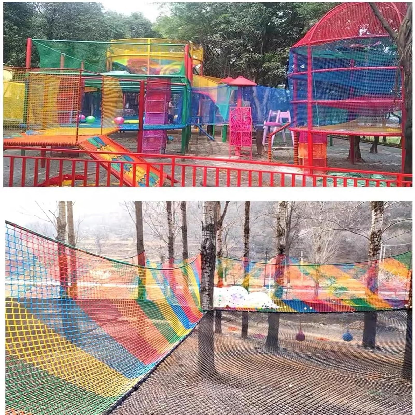 Red de Remolque, Red Anticaída para Barandilla de Paisaje, Red de Balcón, Valla de Juegos Trenzada Sin Nudos, Personalizable ZLRBN(2x3m/7x10ft)