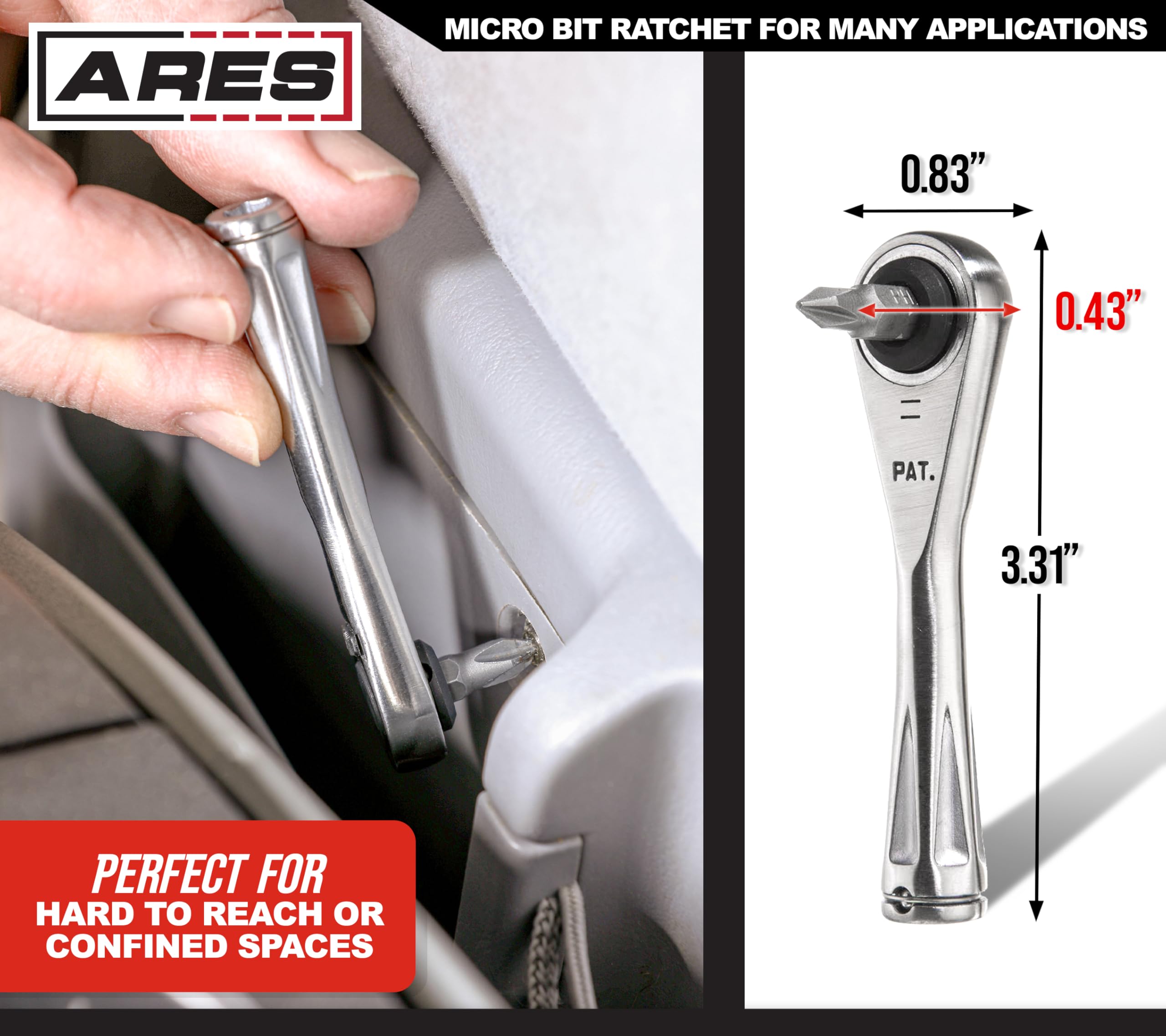 Amazon | ARES 70040-1/4インチ ドライブクローズ クォーターマイクロ