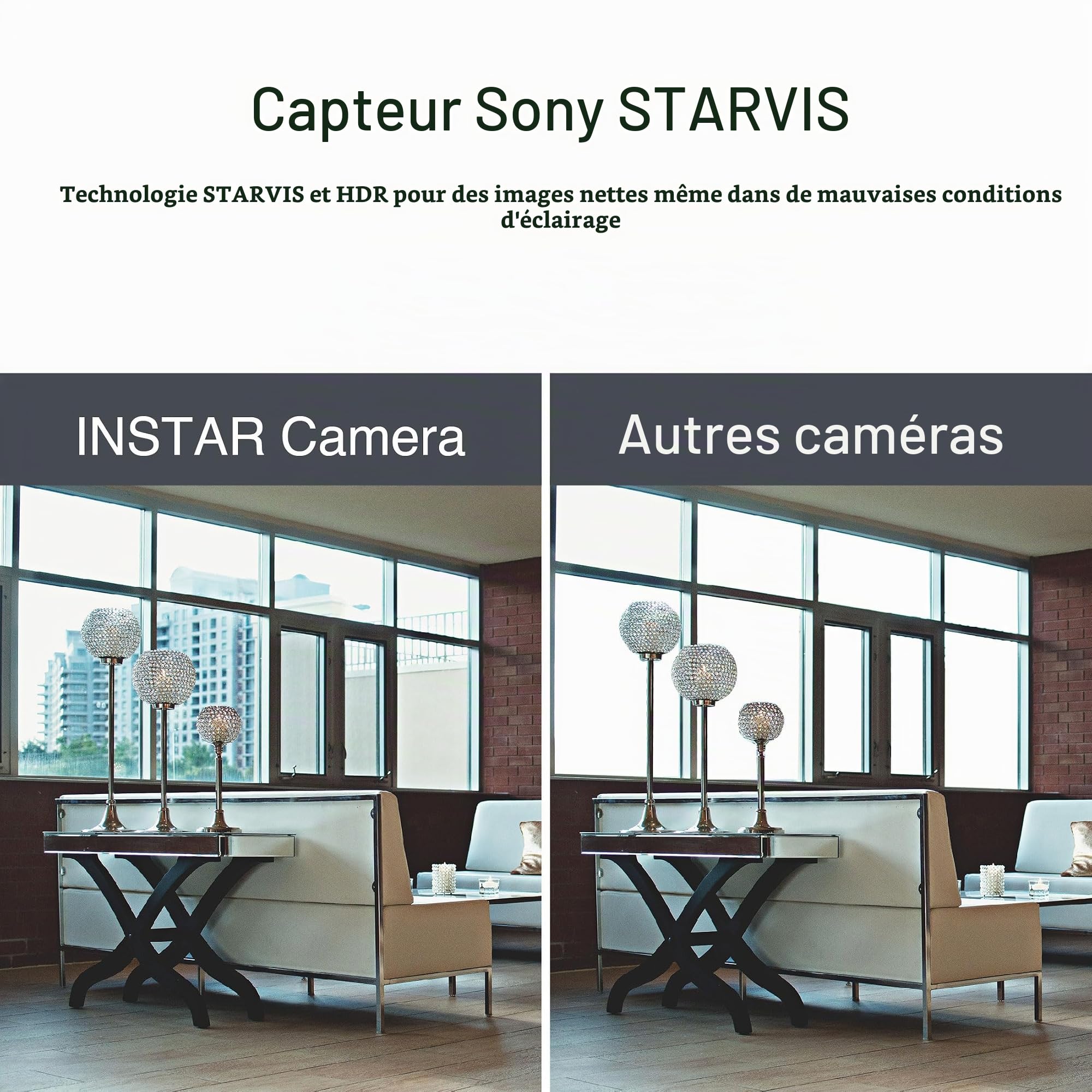 INSTAR IN-8415 2K+ Noir - Caméra de Surveillance LAN/PoE/WLAN avec IA - Caméra IP contrôlable - WPA3 - Wi-FI 2,4 et 5 GHz - Utilisation intérieure - PIR - PTZ - HomeKit - MQTT