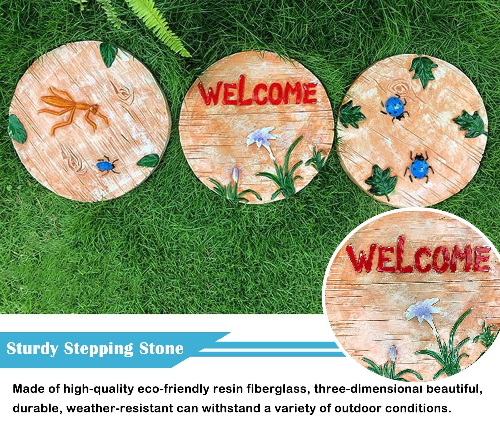 庭の丸石。直径30センチ