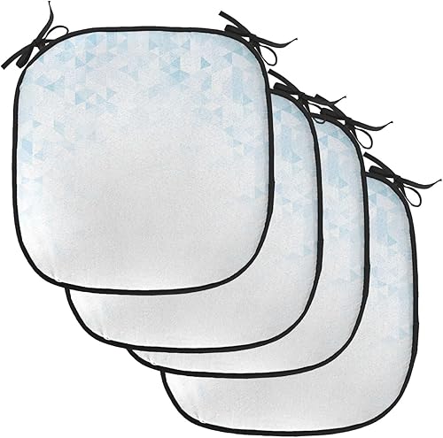 Miniatura 59 de Lunarable Cojín retro para silla, dibujo de chica a la moda en tierra primavera campo margaritas arte, acolchado de asiento para cocina y patio con