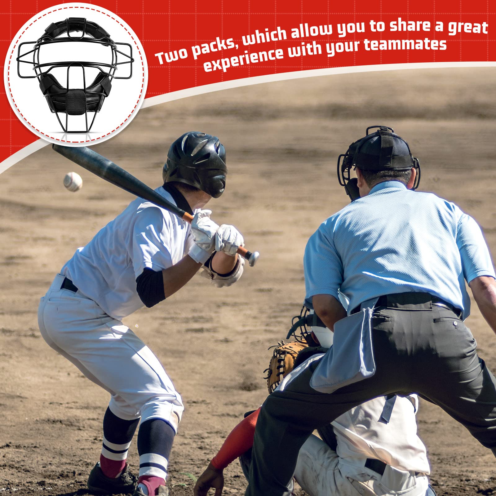 Masque de Receveur de Softball, Masque d'arbitre léger - Masque de