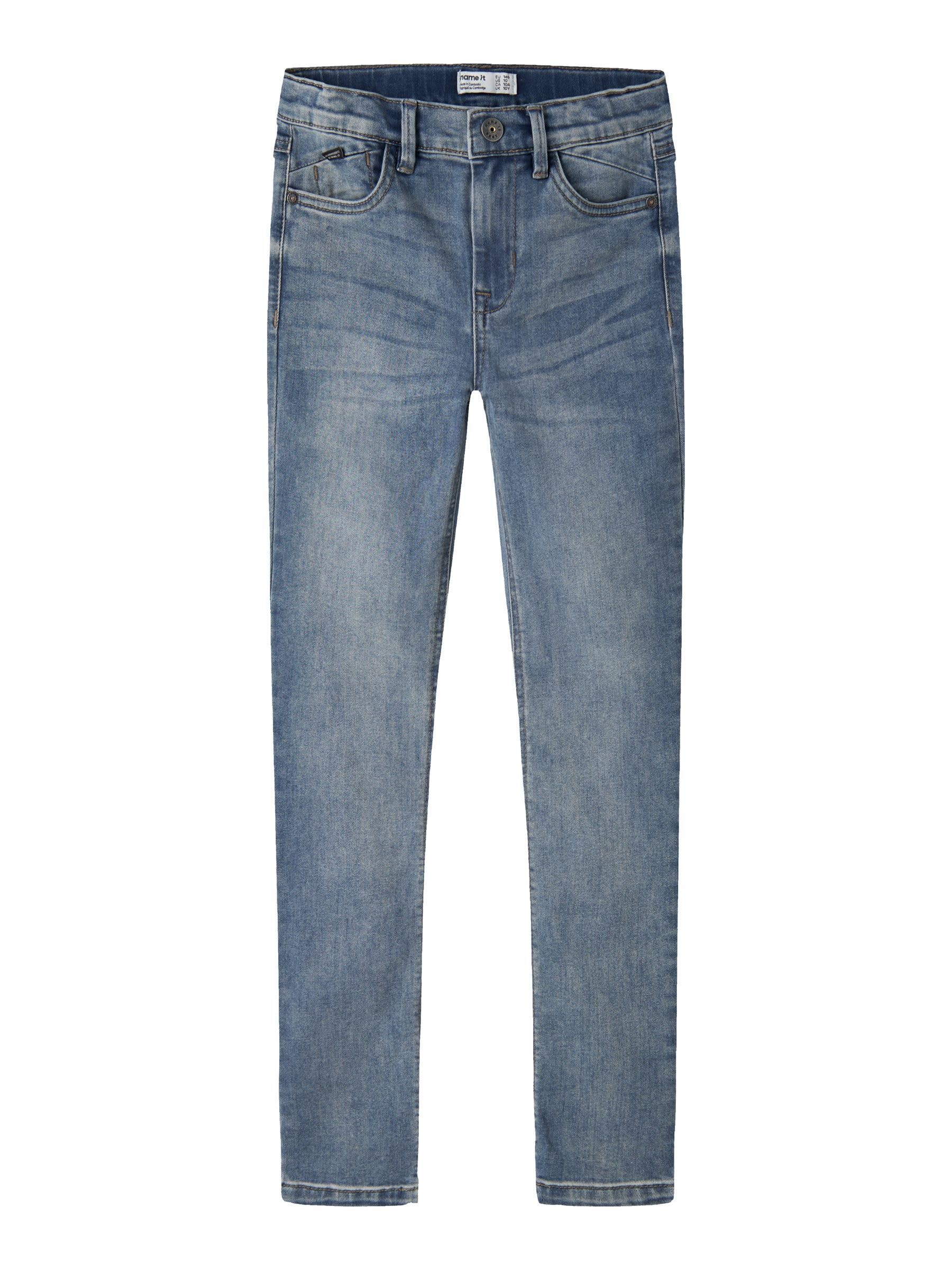 NAME IT Girls' Trousers, Medium Blue (Medium Blue Denim), 14 Years
