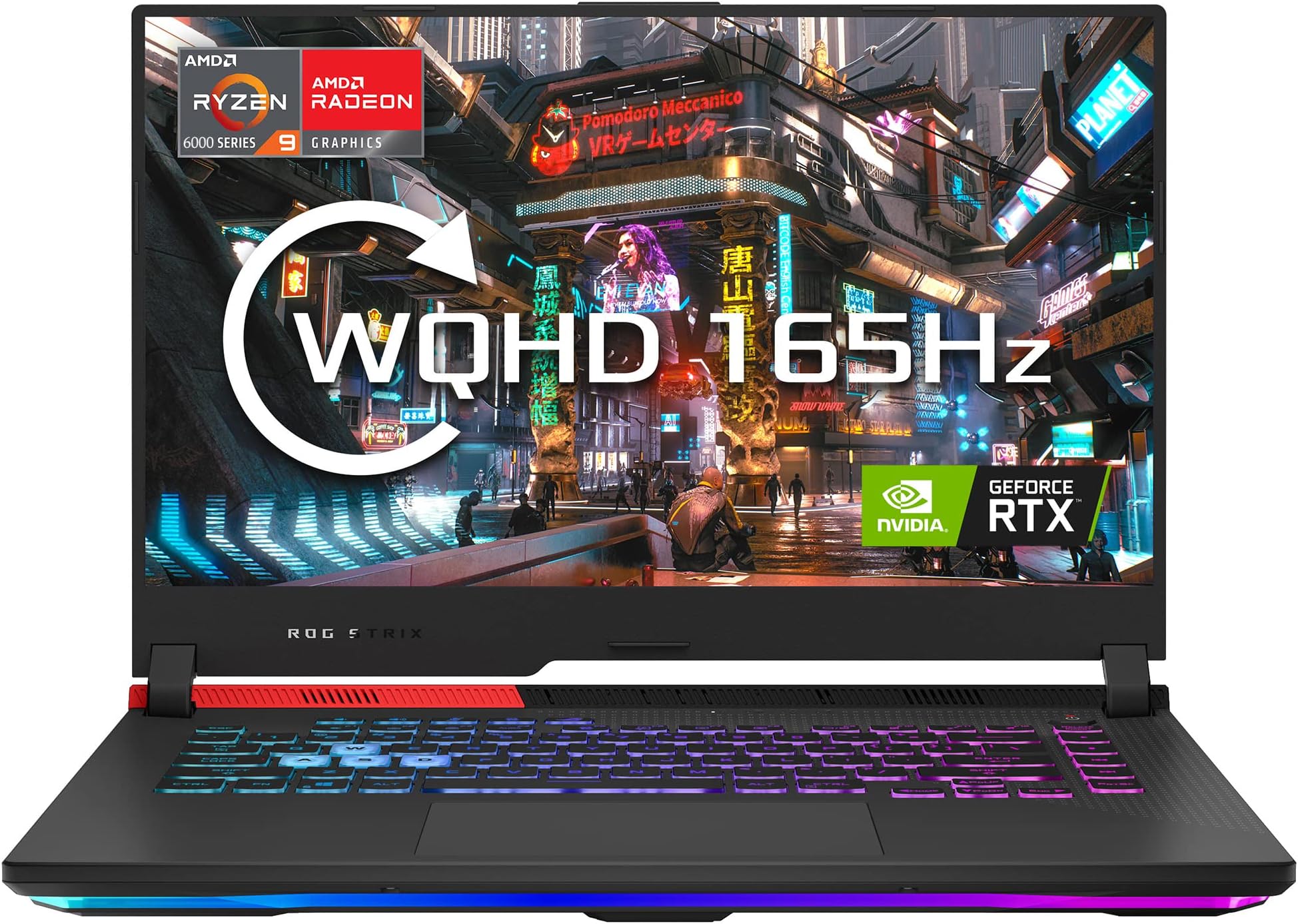ASUS ROG Strix G15 G513RW 165Hz QHD 15.6" Gaming Laptop (AMD Ryzen 9-6900HX, NVIDIA GeForce RTX 3070 Ti, 16GB RAM, 1TB SSD, Windows 11), Gray
