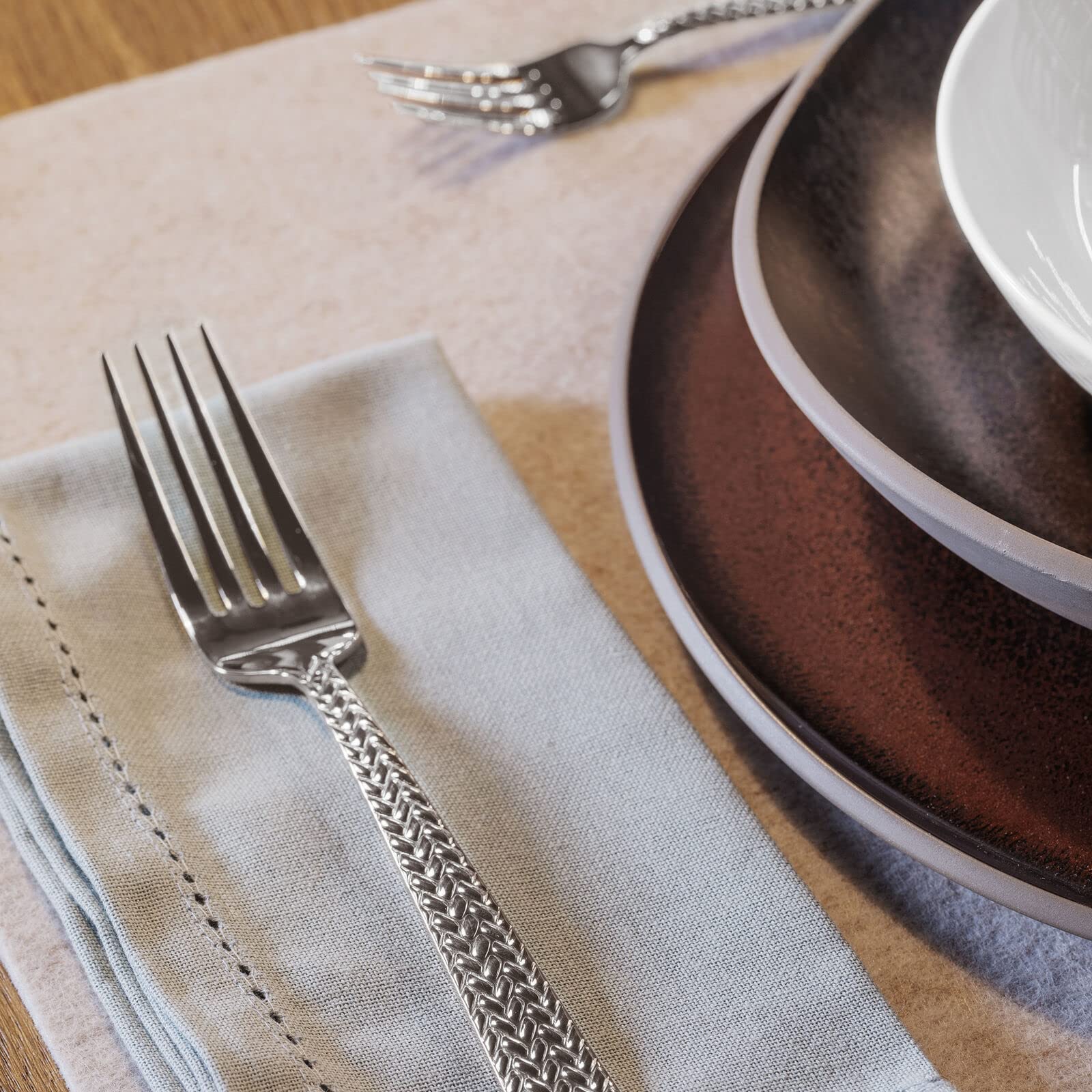 Sambonet Cortina 52522-81 set di Posate da Tavola acciaio inox 18/10, per 6 persone, 24 pezzi: 6 forchette, 6 cucchiai, 6 coltelli, 6 cucchiaini tè