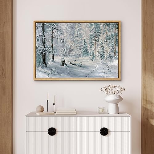 Vista 93 de SIGNFORD Lienzo enmarcado para pared, tren de montaña de otoño, vías de ferrocarril, naturaleza, desierto, fotografía, realismo, paisaje decorativo