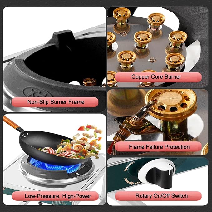 Estufa de Gas 1 Puesto 5KW Portátil Instalación Sobremesa y Empotrada miniatura 4