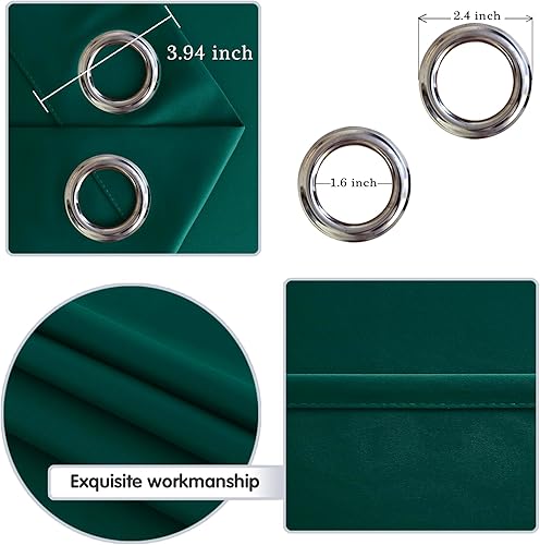 Miniatura 342 de DWCN Cortinas para puerta francesa: cortina térmica con bolsillo para barra para puertas con ventana de cristal, puertas de cocina y patio