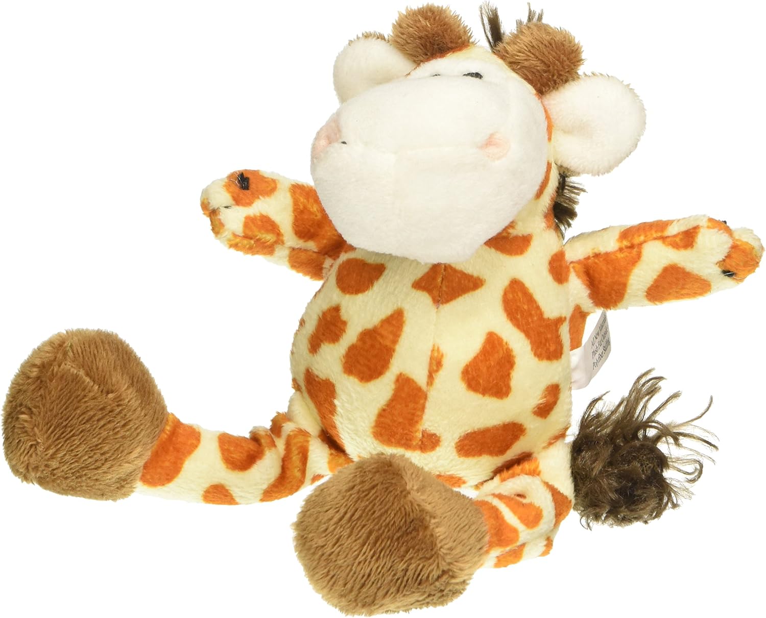 Patchwork Pet Mini Wild Giraffe 6-Inch Squeak Toy for Dogs on Cardstock