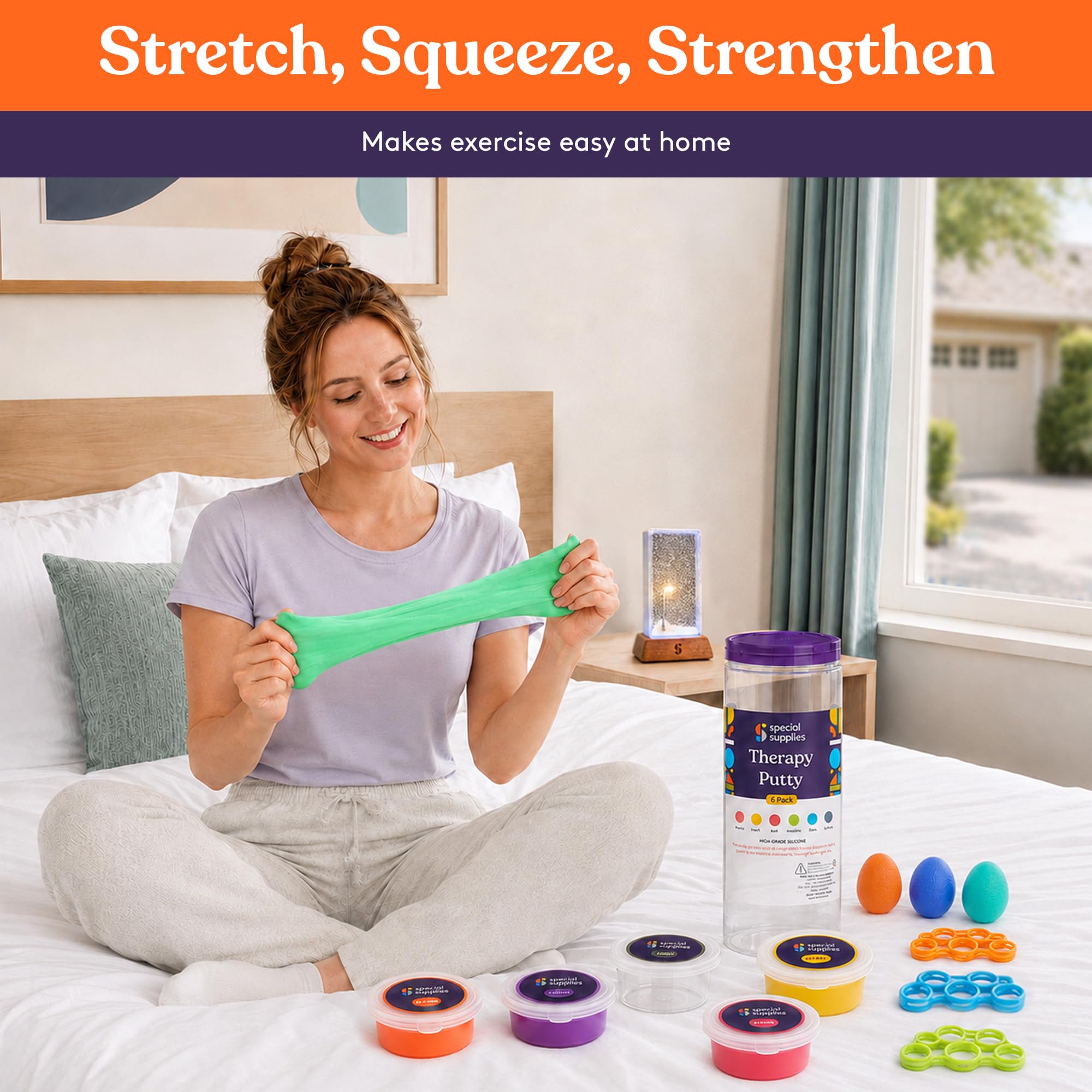 Special Supplies Physical Hand Therapy Putty Kit, Finger Exercisers, Hand Strengtheners, 15 Set Grip Strength,Dexterity, Mobility, Injury Stress Relief — Amazon image 4