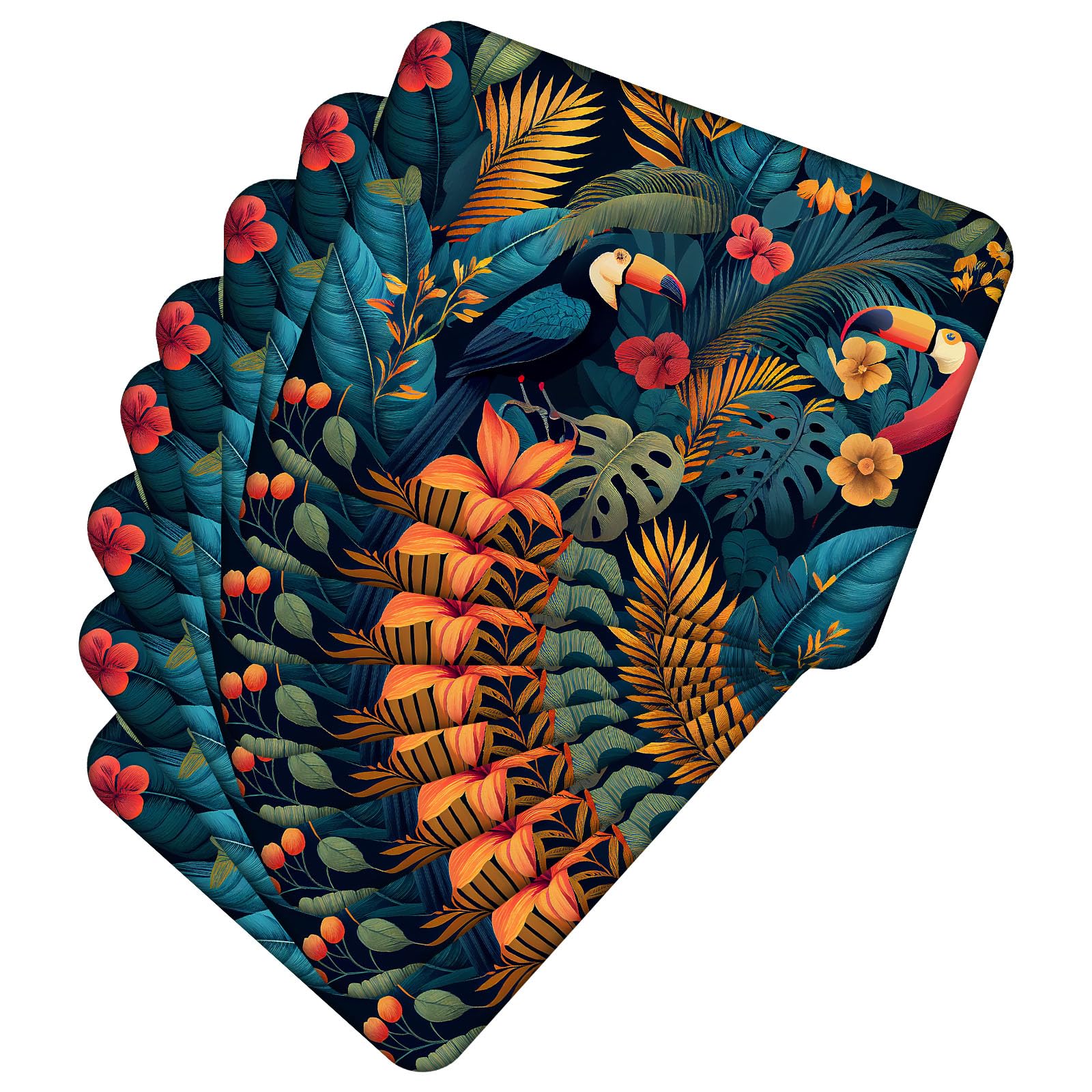 VELORA H&L Platzsets Kork - Tischsets 30 x 40 cm, Abwaschbar, rutschfest und Hitzebeständig bis 100°C, Dekorative Tischunterlagen für Küche und Esszimmer
