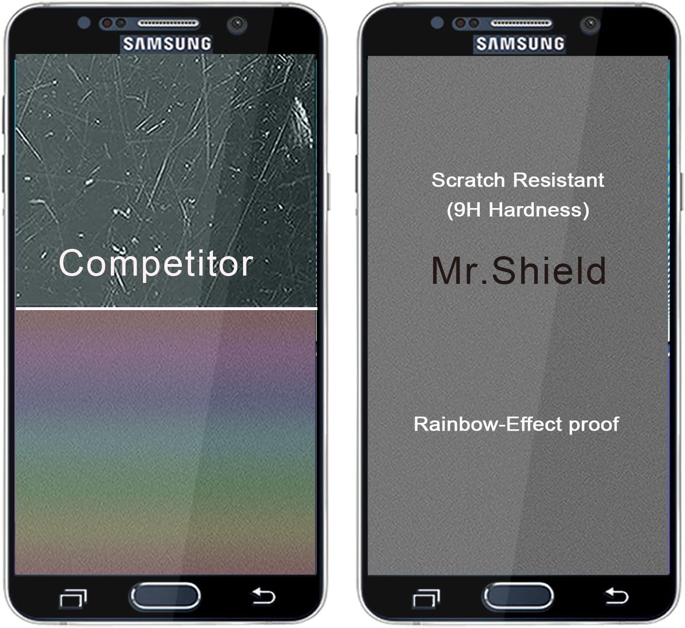 [2-PACK]-Mr.Shield Designed For Samsung Galaxy Note 5 [Japan Tempered Glass] [9H Hardness] [Full Screen Glue Cover] Screen Protector with Lifetime Replacement