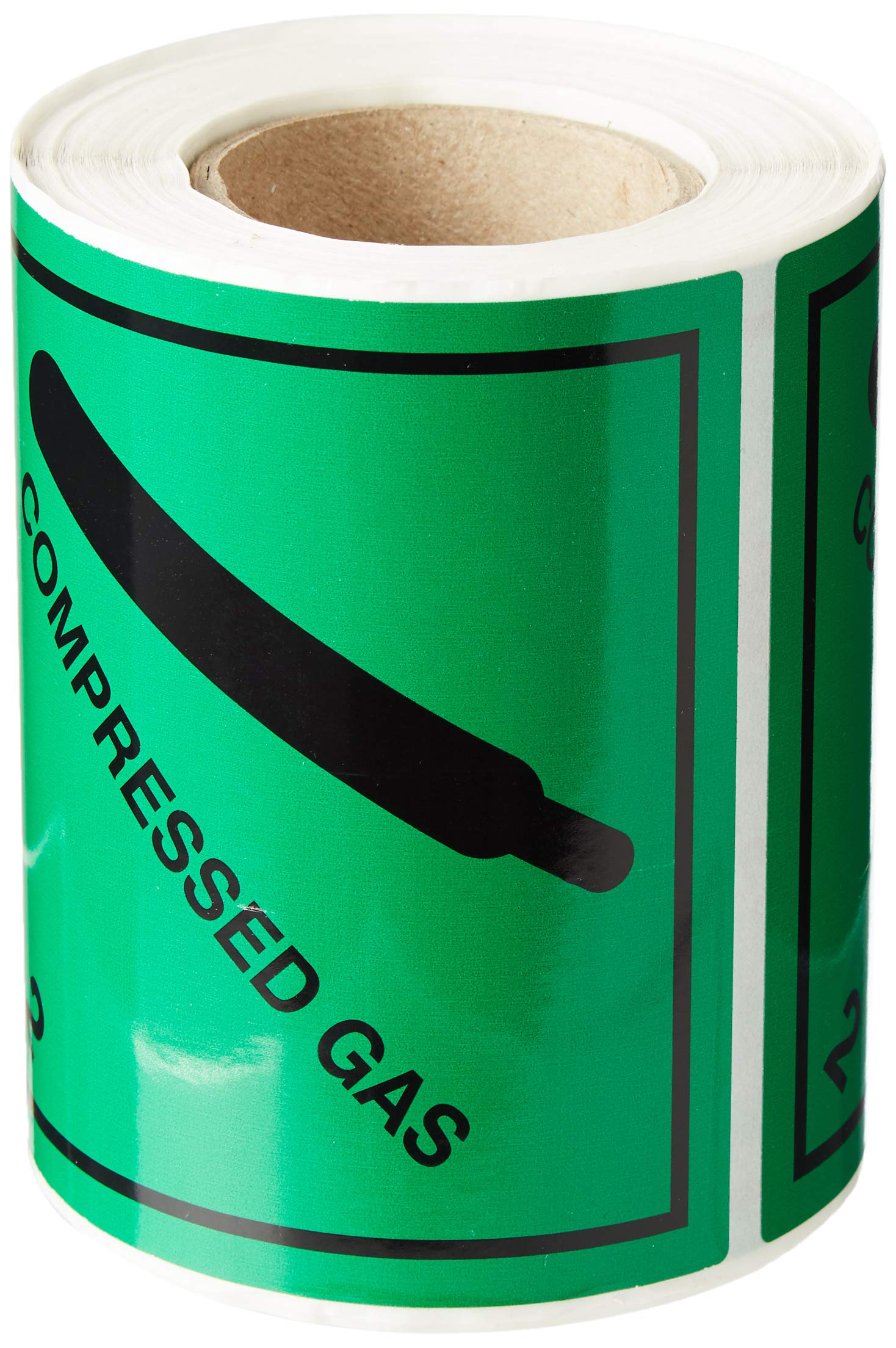 Swiftpak LAHZ210 UN "Compressed Gas" Hazard Warning Label, 100mm x 100mm, Pack of 250