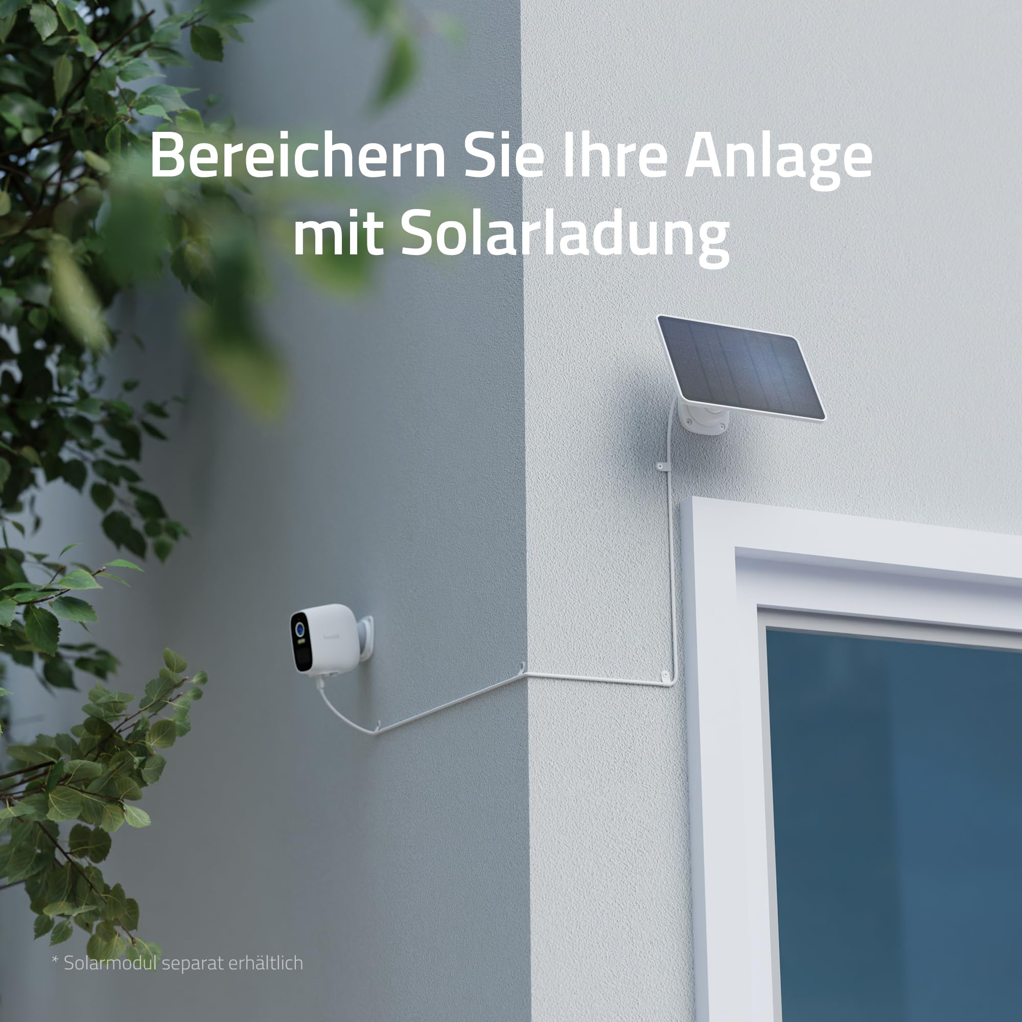 Hombli Battery Cam, Überwachungskamera mit Akku 2K, QHD, Nachtsicht, Weiß