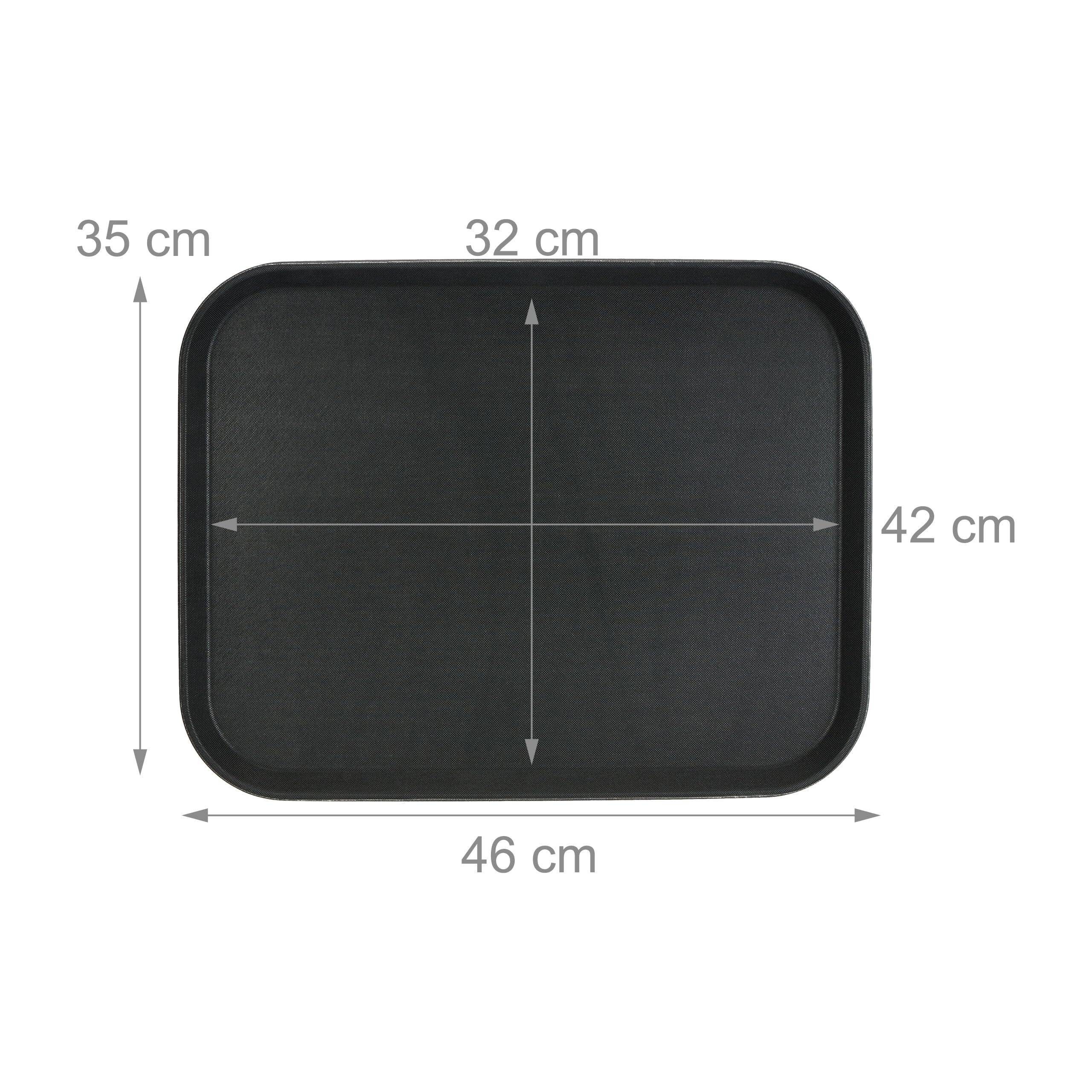 Relaxdays Serviertablett Set – 3er Pack Rutschfes Produktbild-Vorschau 5