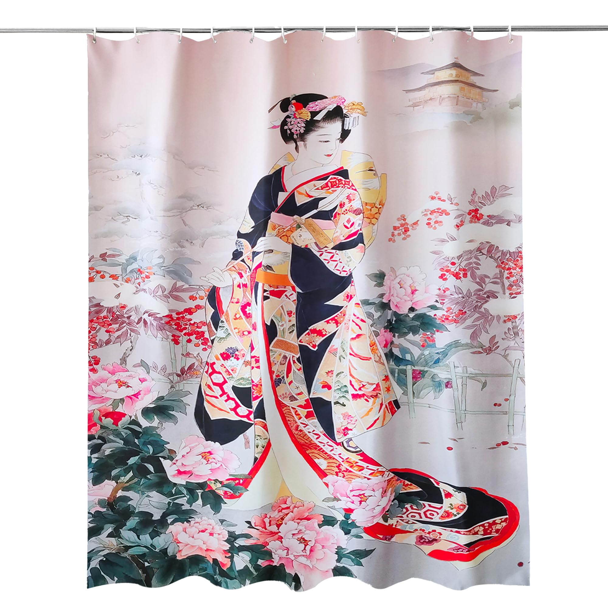 Trimming Shop Woman Art Printed Shower Curtain for Bathroom - 180x180cm